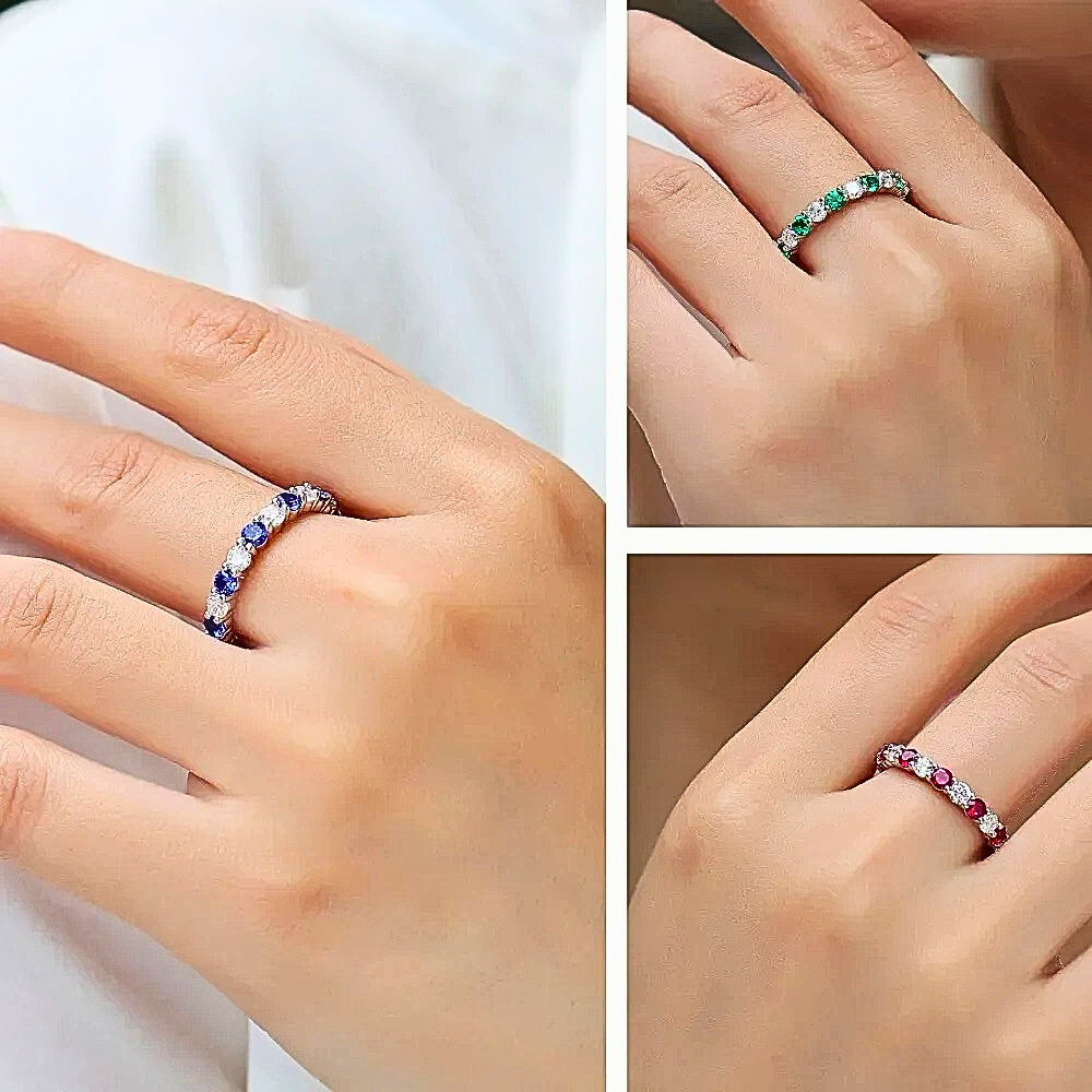 Eternity con Moissaniti Bicolore da mm 3,00