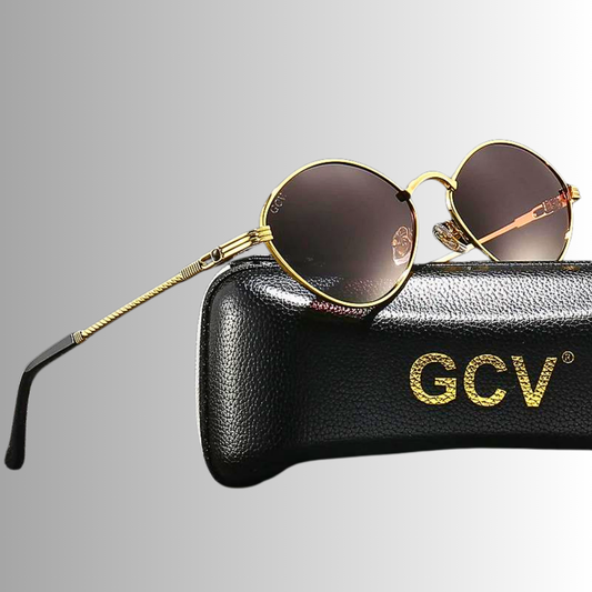 Gafas de sol GCV de aleación de titanio ovaladas: elegancia atemporal