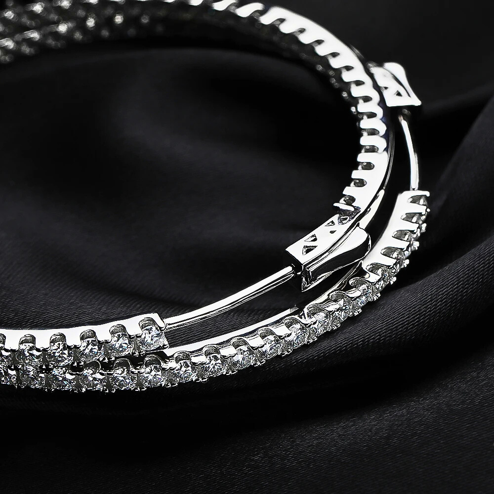 Orecchini a Cerchio con Moissaniti per ct 6,90