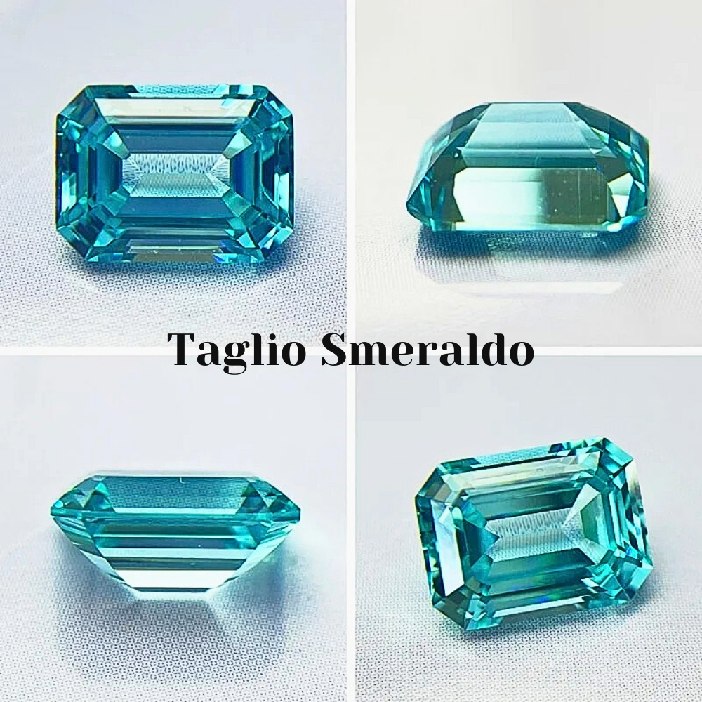 Tormalina Paraiba Lab Grown Taglio Smeraldo