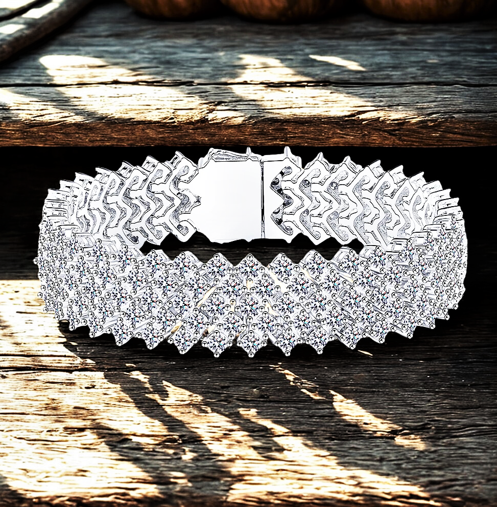 Bracciale a Tappeto con Moissaniti D Color