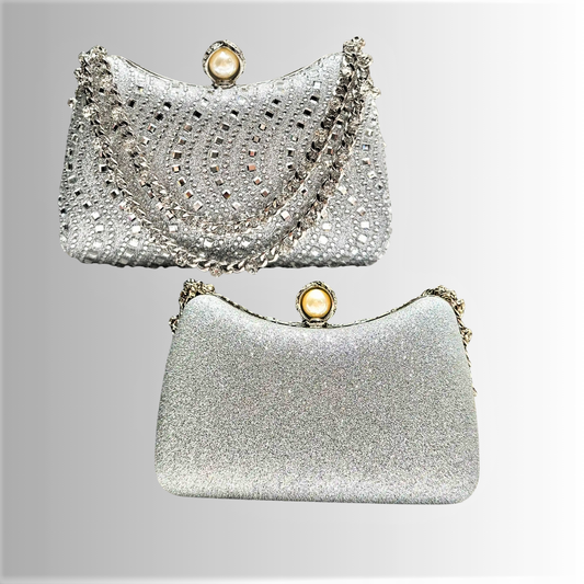 Borsetta da Sera "Dual Glam" con Cristalli e Strass