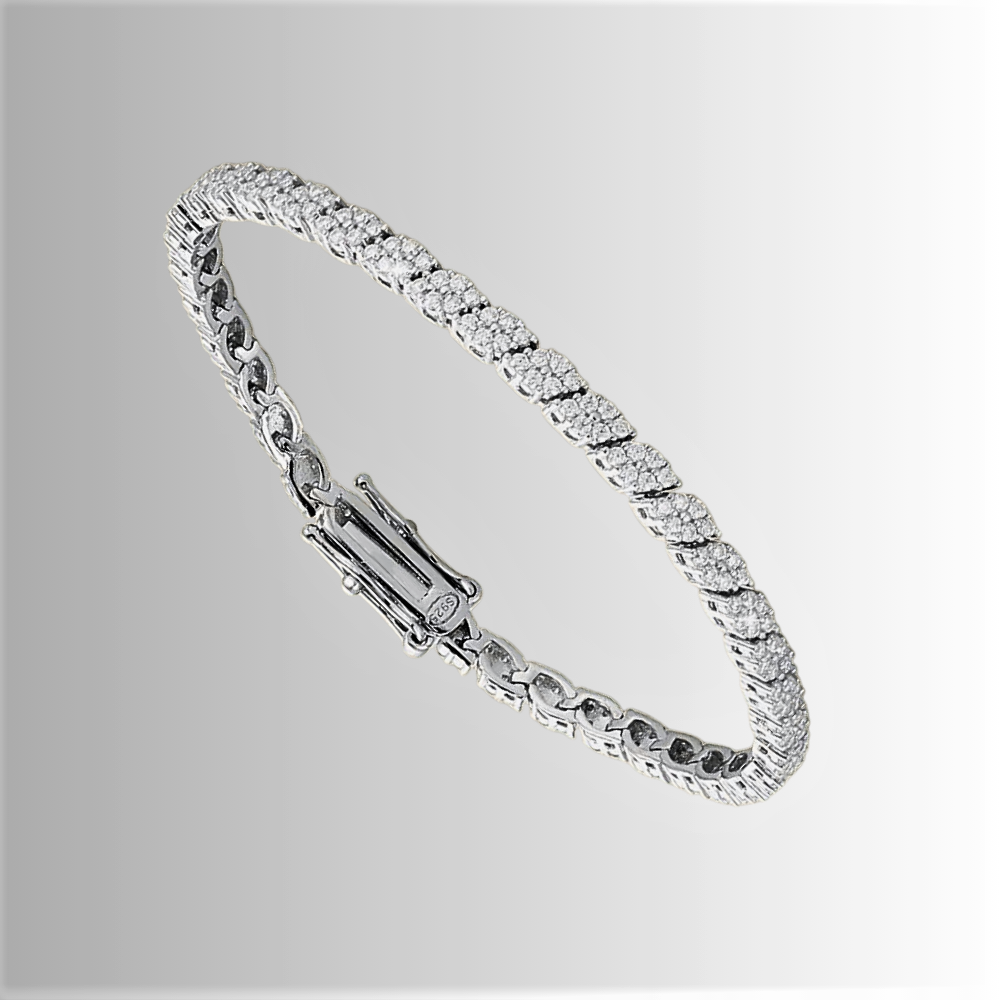Bracciale a Rombi con Pavè di Moissaniti
