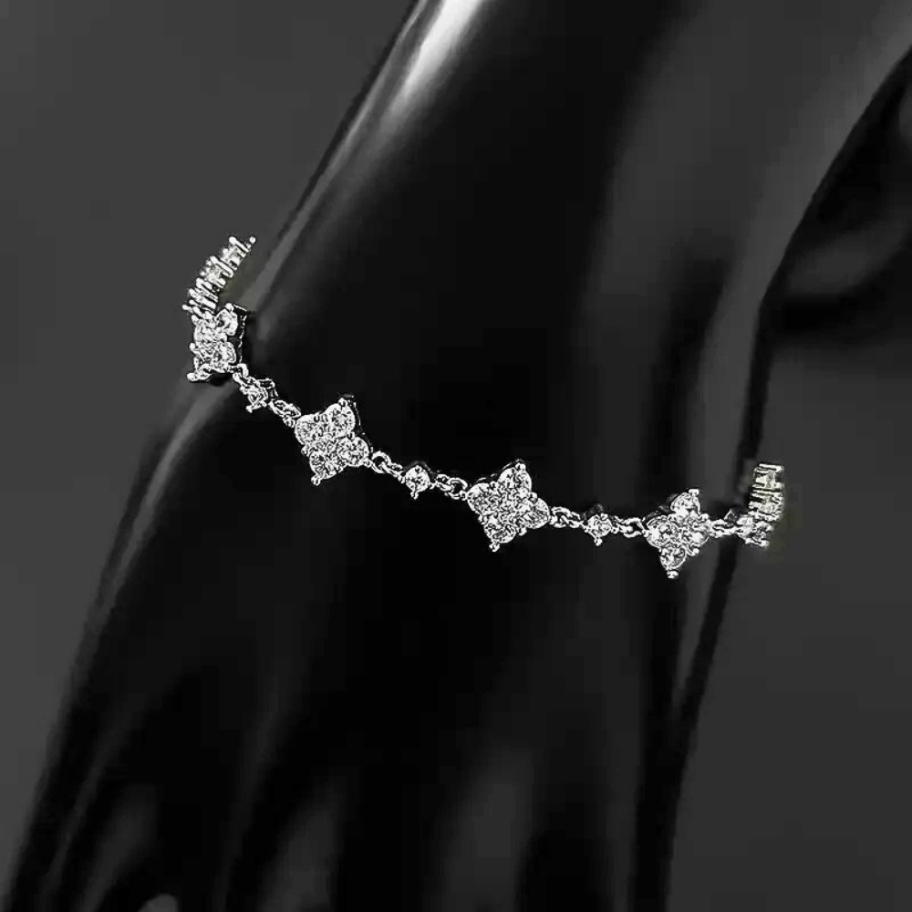 Bracciale a Rombi con Moissaniti D Color per circa ct 1,20