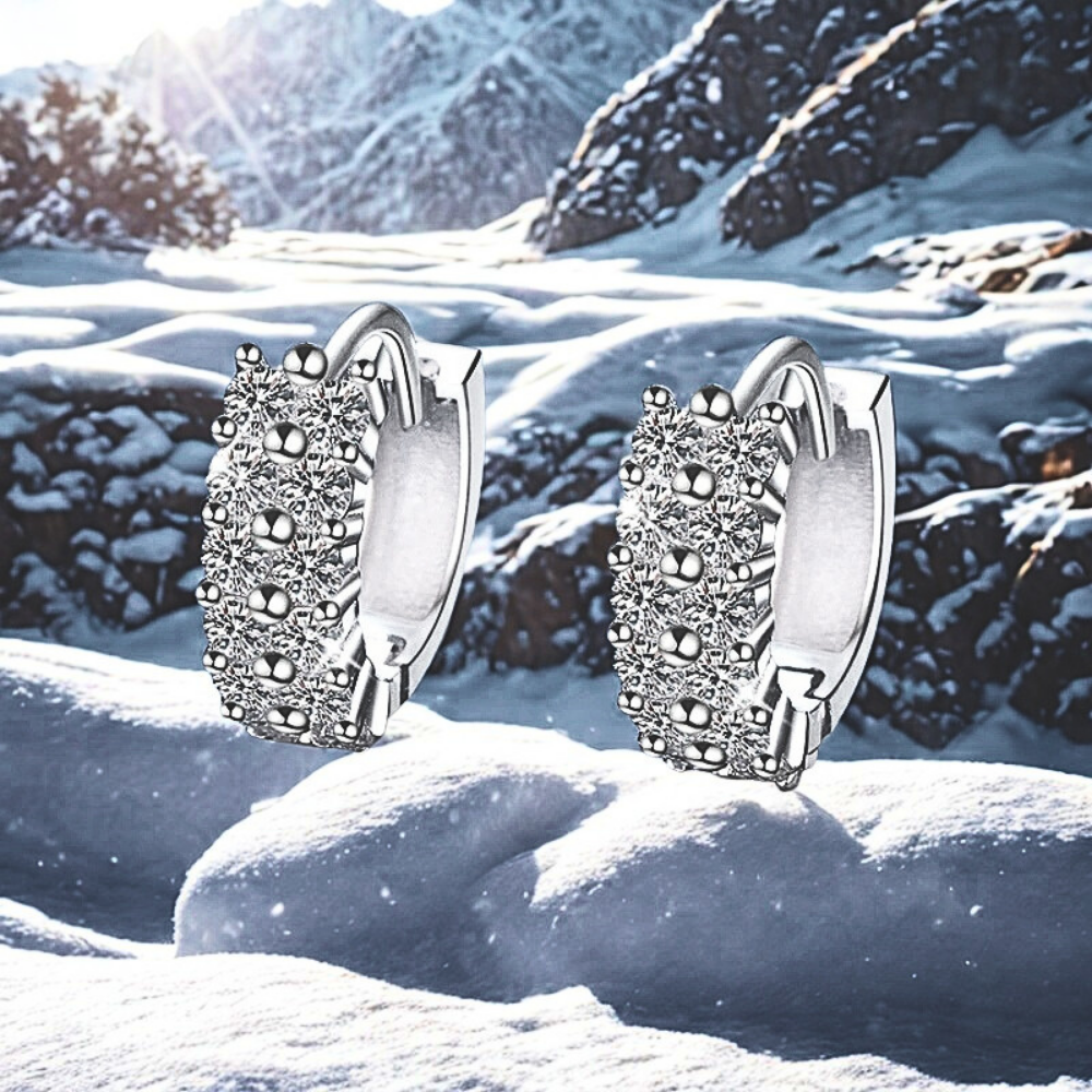 Orecchini a Doppia Striscia con Moissaniti per ct 0.72