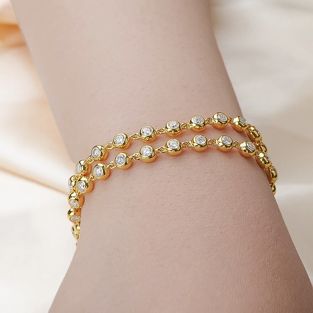 Collana con Castoni a Cipollina in Moissaniti