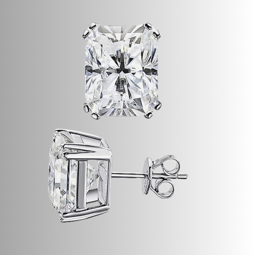 Orecchini Punto Luce con Moissaniti Taglio Radiant