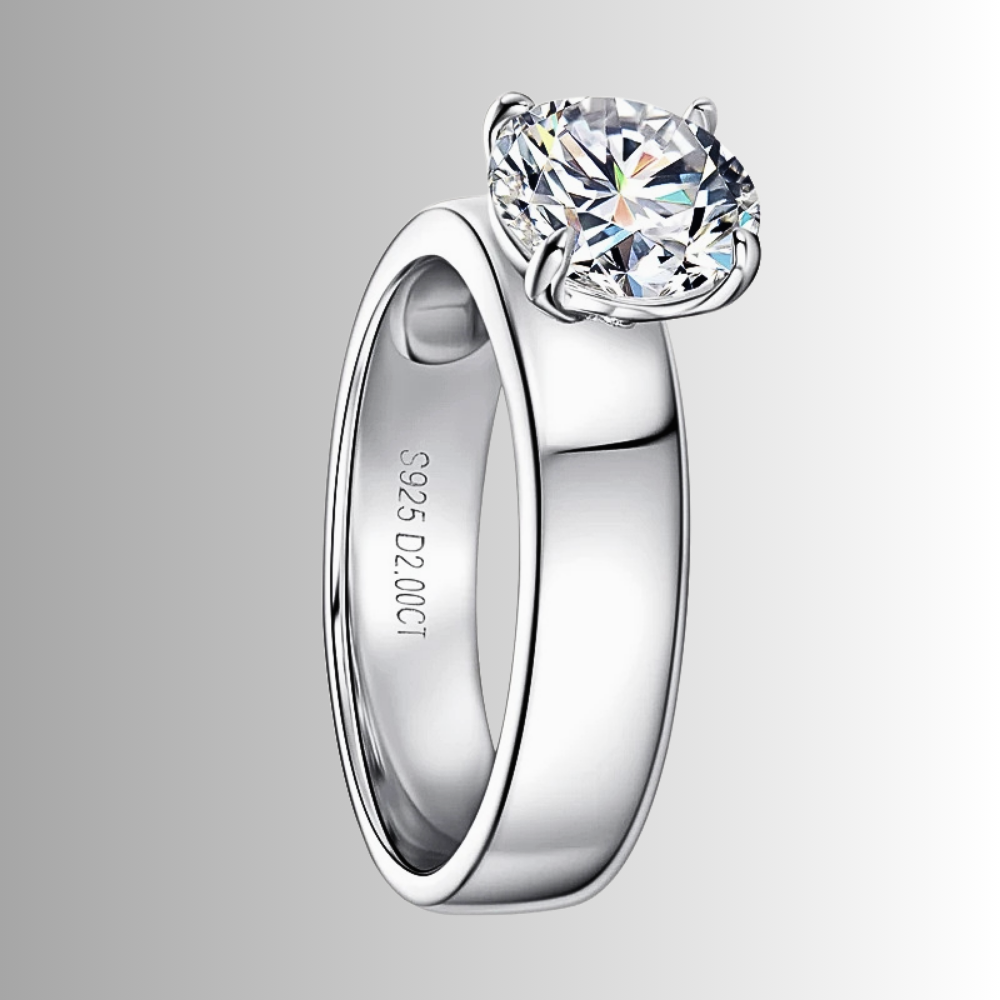 Solitario con Moissanite D Color VVS1 da ct 2,00