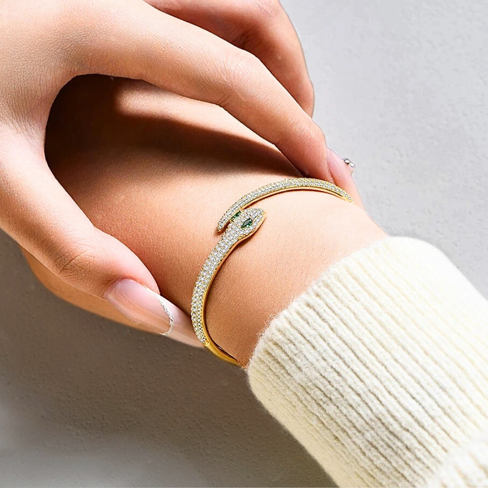 Bracciale a Serpente con Moissaniti D Color