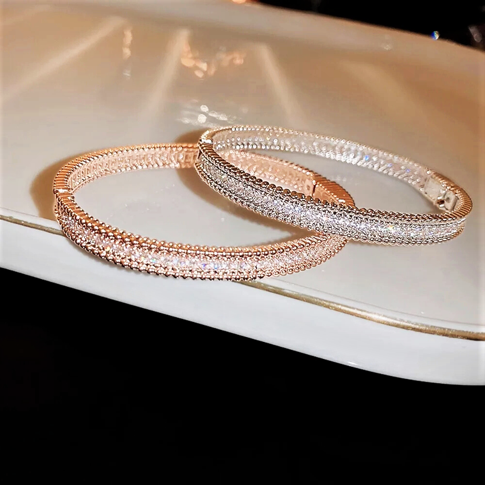 Bracciale Rigido con Striscia di Moissaniti