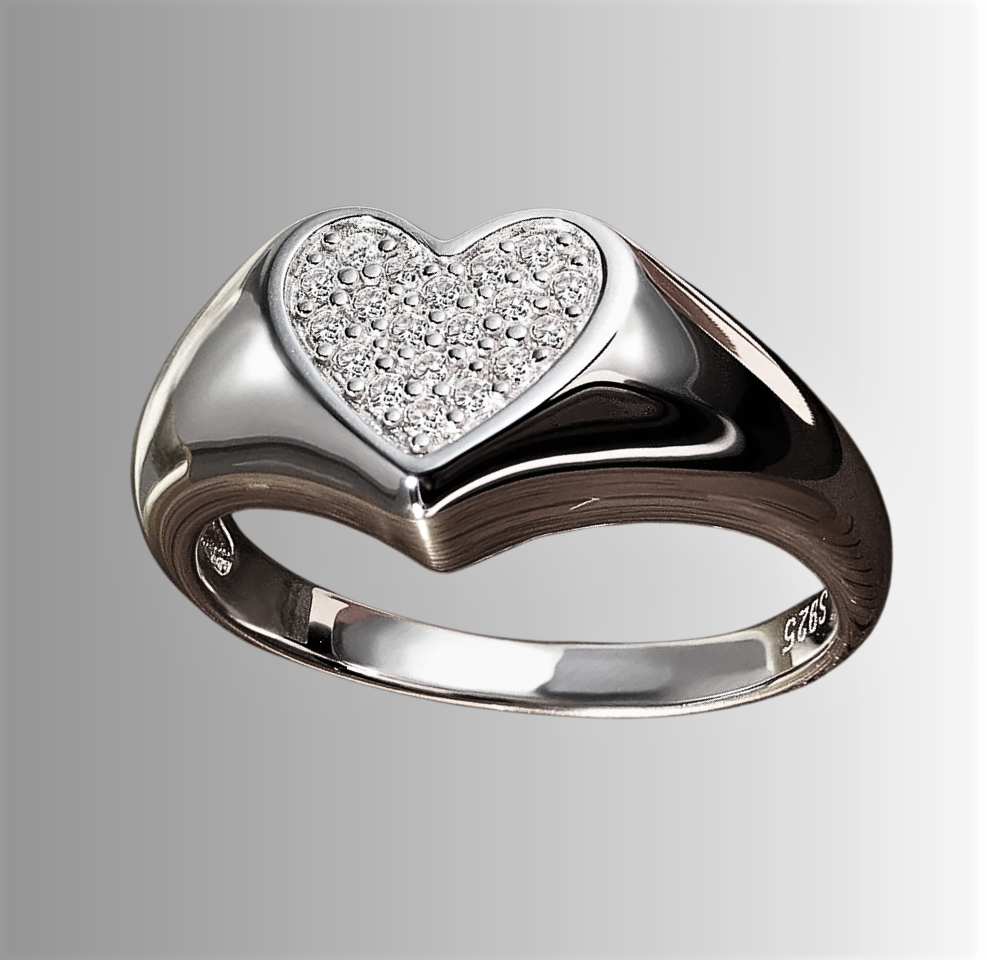 Fascetta a Cuore con Moissaniti Certificate