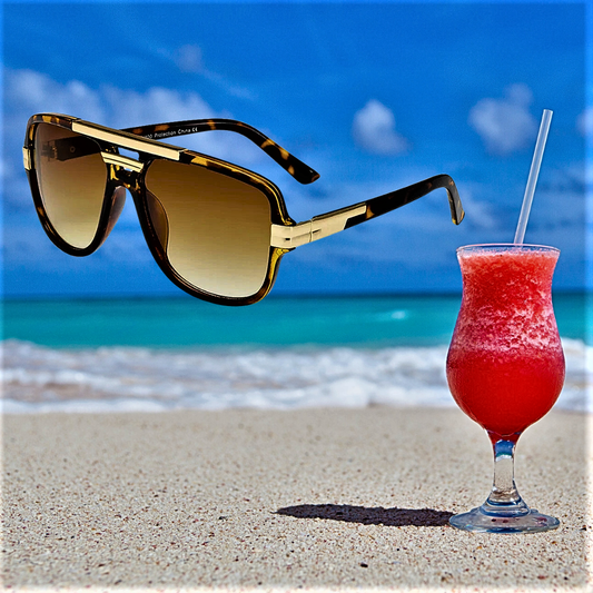 Gafas de sol bicolor: diseño elegante y lujoso