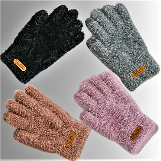Faux Fur Gloves with Touch Screen