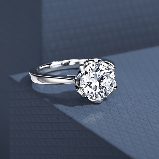 Solitario con Moissanite di ct 3,00