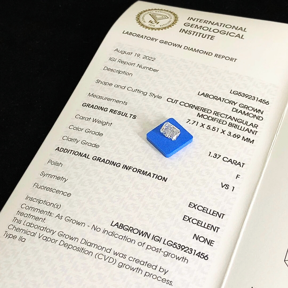 Diamanti Lab Grown Taglio Radiant da ct 1,00 a ct 5,00