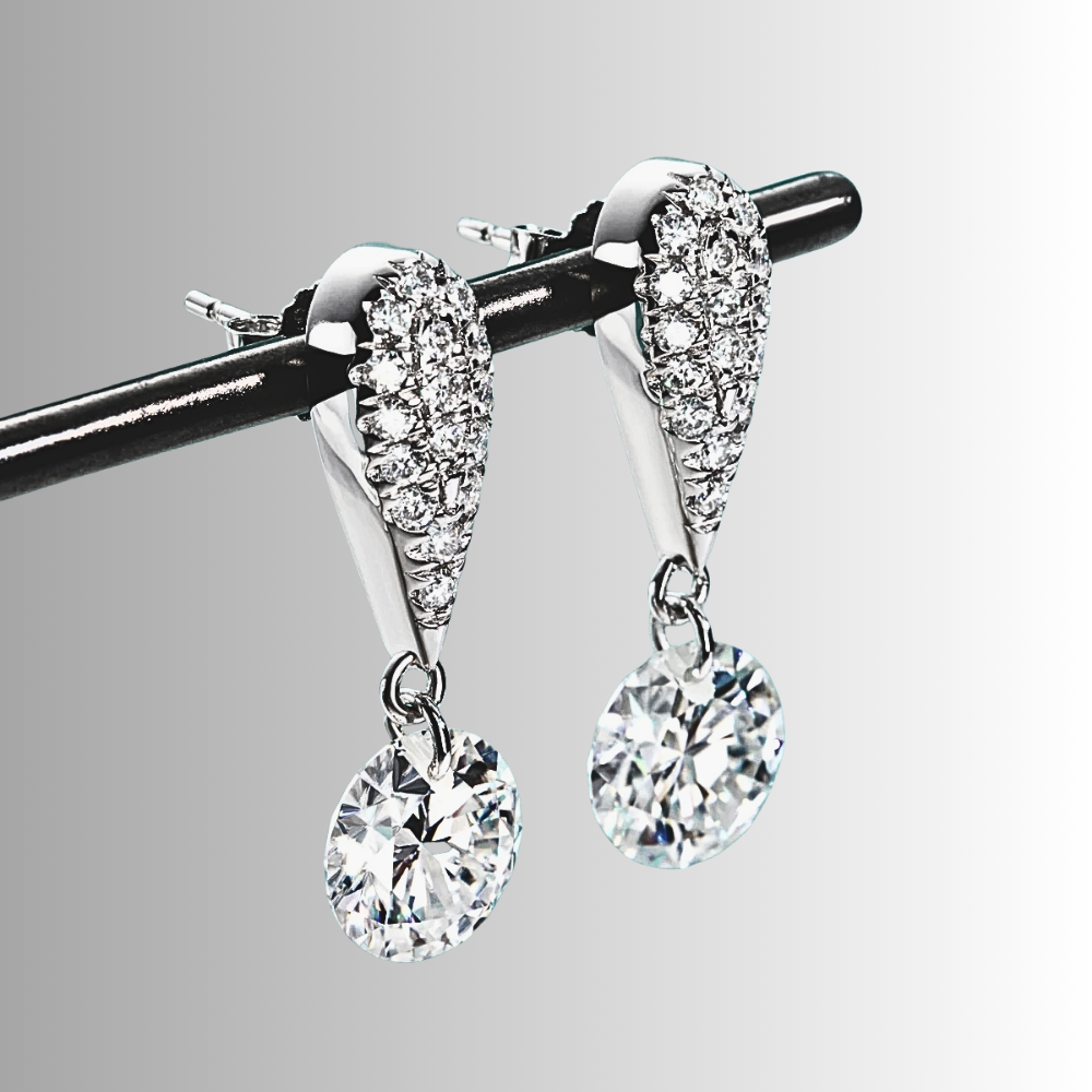 Orecchini a Goccia con Moissaniti per ct 6,00