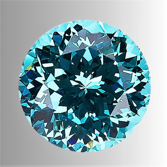 Tormalina Paraiba Lab Grown Taglio Brillante Certificata