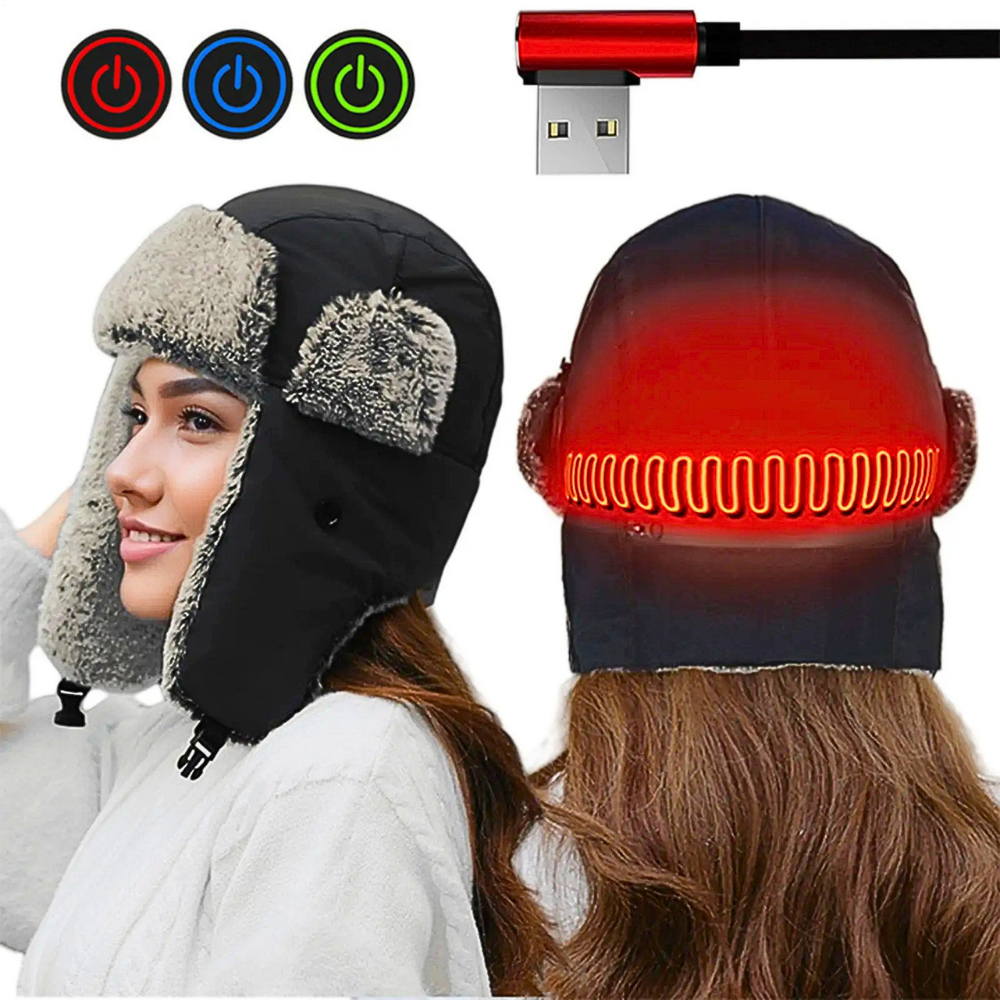 Cappello Riscaldato USB con Copri Orecchie