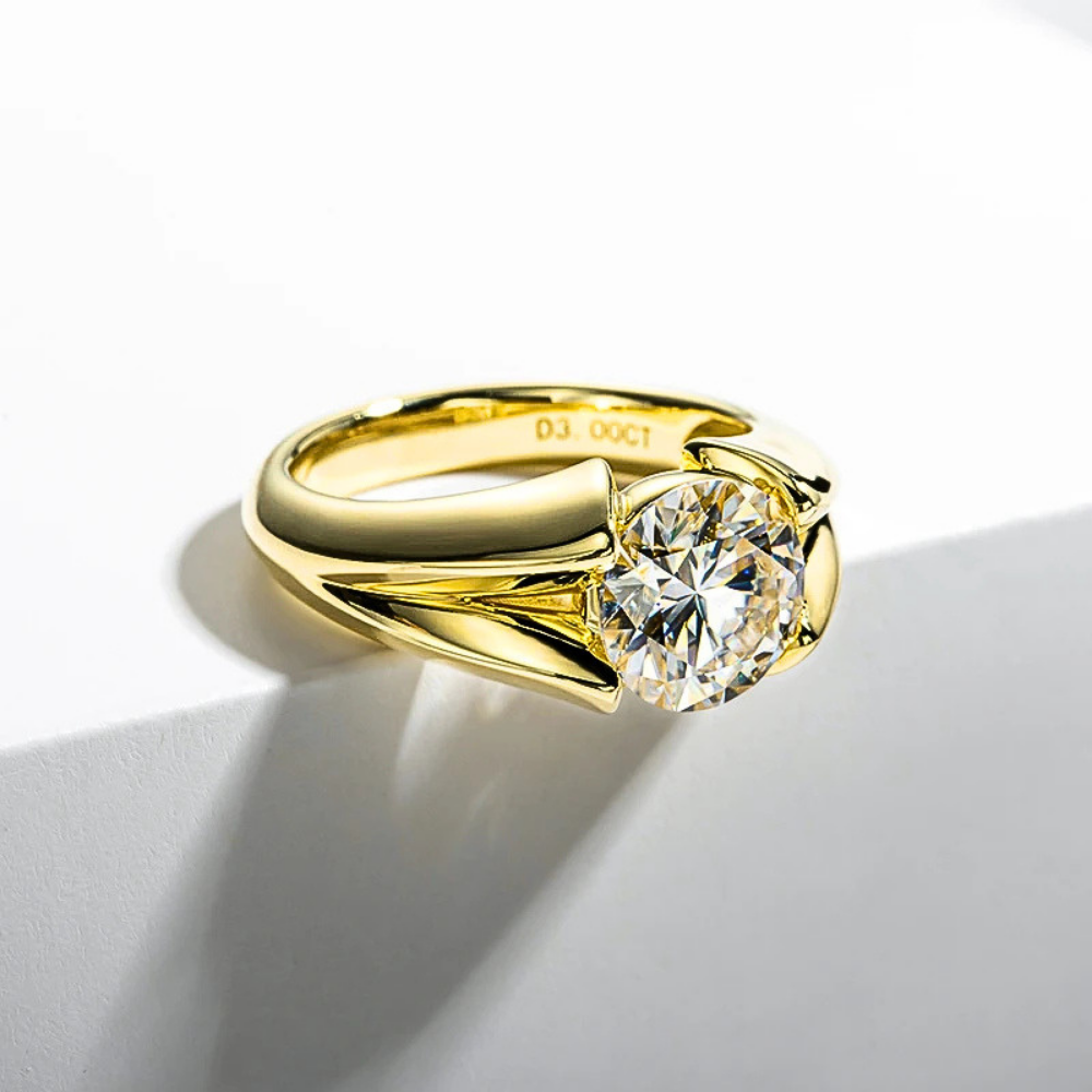 Solitario con Moissanite per ct 3,00