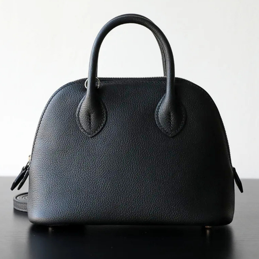 Borsa in Fiore di Pelle Goffrata