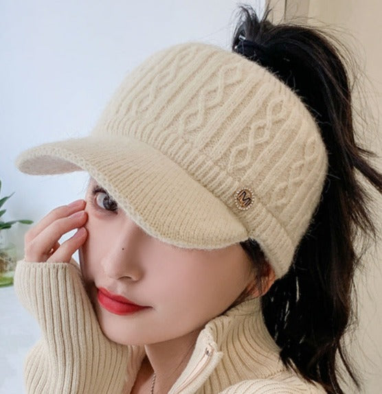 Real Lapin Knit Hat Warmth and Style