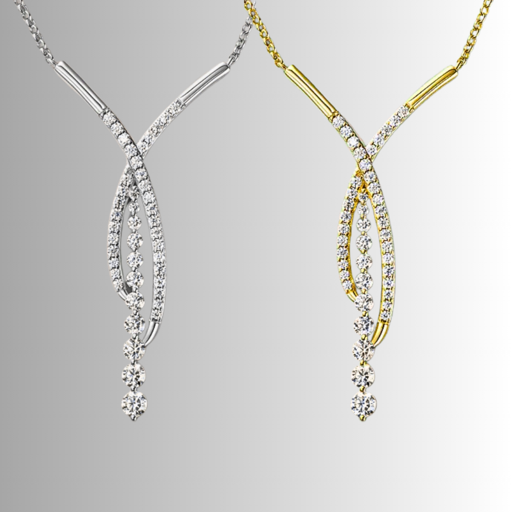 Collana con Pendente in Moissanite per ct 1,23