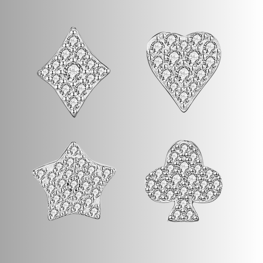 Mini Collezione di Orecchini a Bottone con Moissaniti