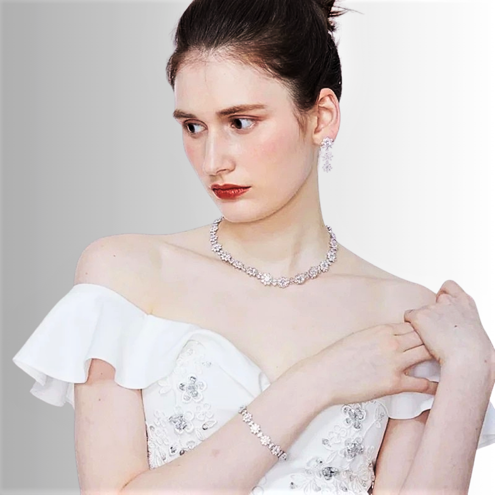 Parure Floreale in Moissaniti D Color