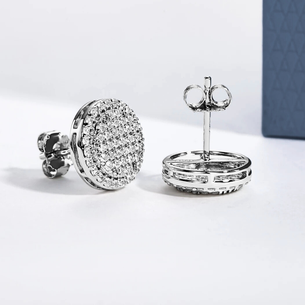 Orecchini a Bottone con Moissaniti per ct 0,90