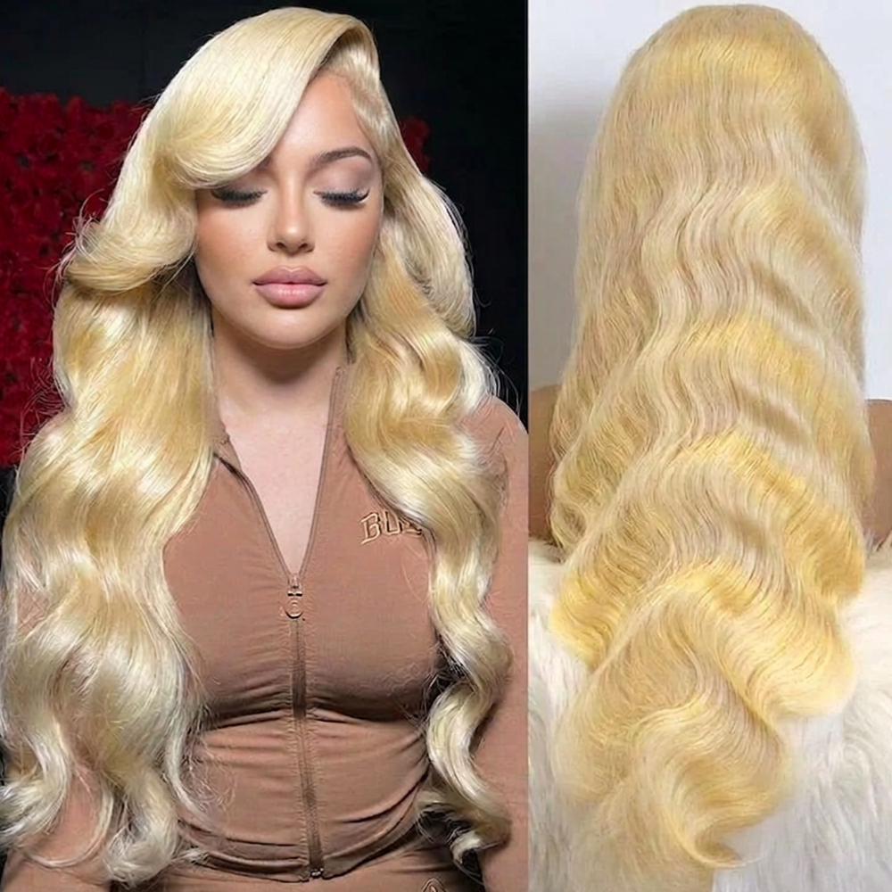 Parrucche Bionde di Capelli Veri Lisce o Ondulate