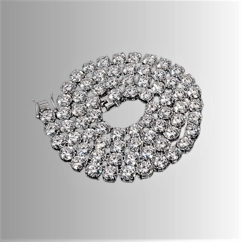 Collana e Bracciale Tennis con Moissanite D Color VVS1 Certificata Gra da ct 1.00 a pietra