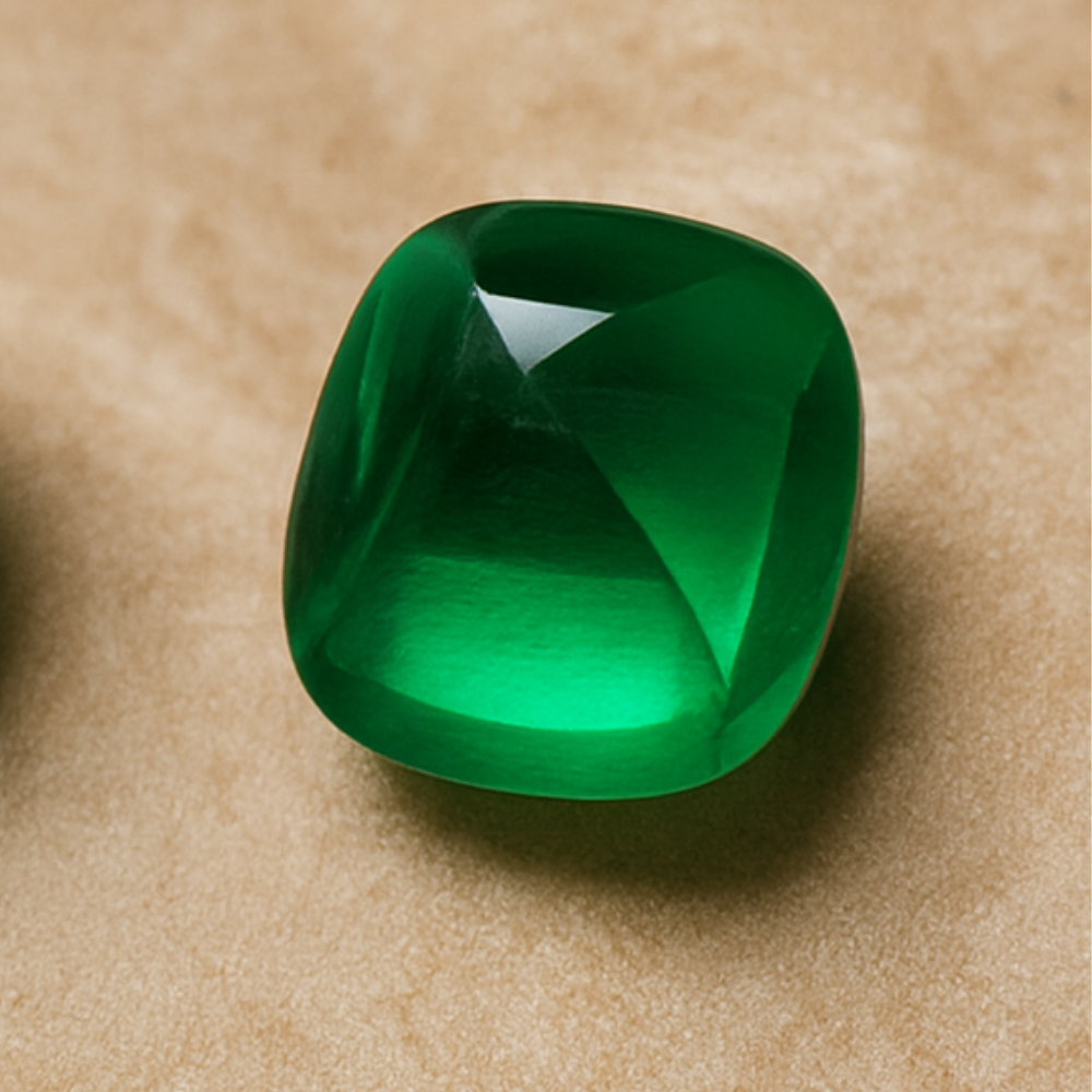 Smeraldi Colombiani Lab Grown Taglio Sugar Loaf