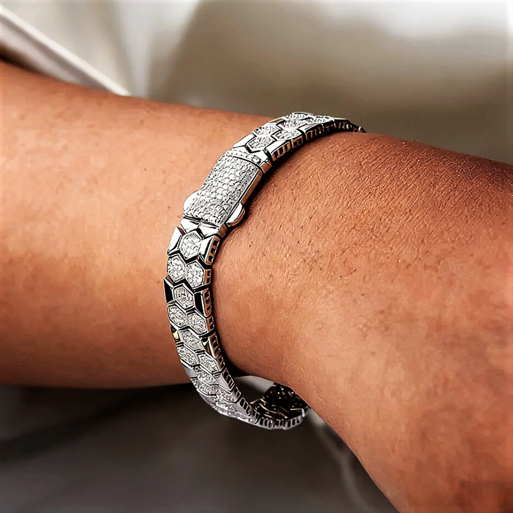 Bracciale a Nido d'Ape con Moissaniti