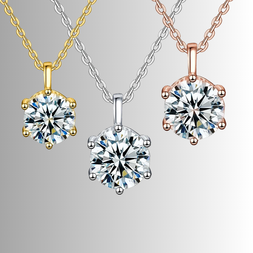 Collana con Ciondolo in Moissanite