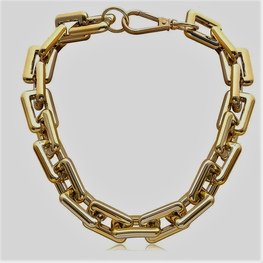 Collana "Rettangoli Luminosi": Eleganza e Audacia per un Look Inconfondibile