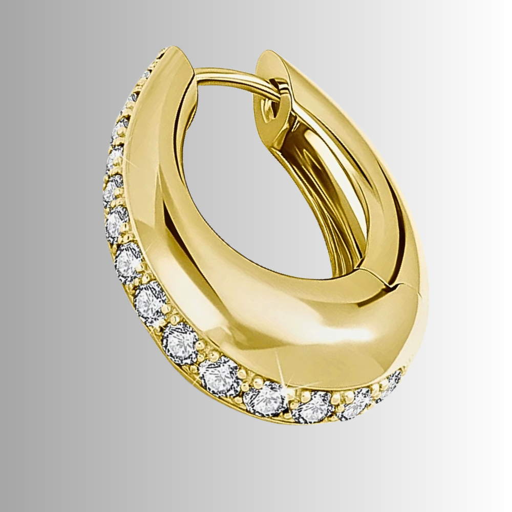 Orecchini a Goccia con Striscia di Moissaniti