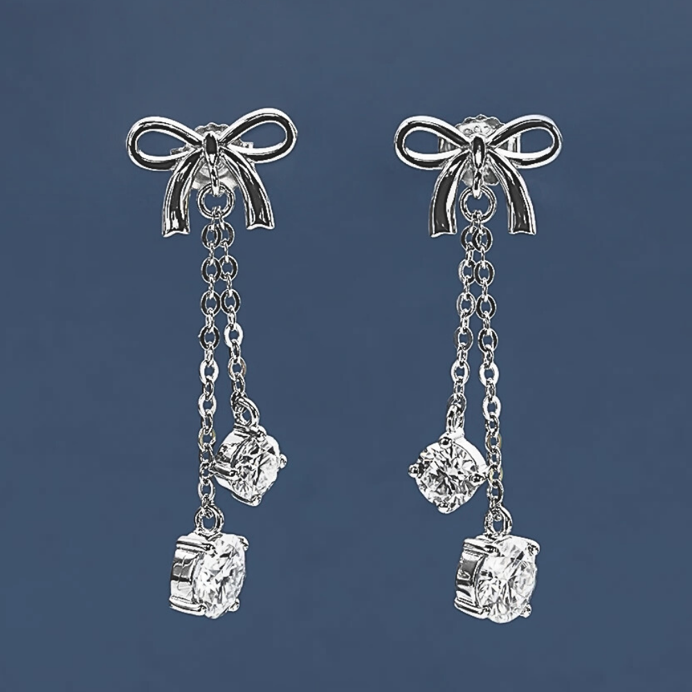 Orecchini a Fiocco con Moissaniti per ct 3,00