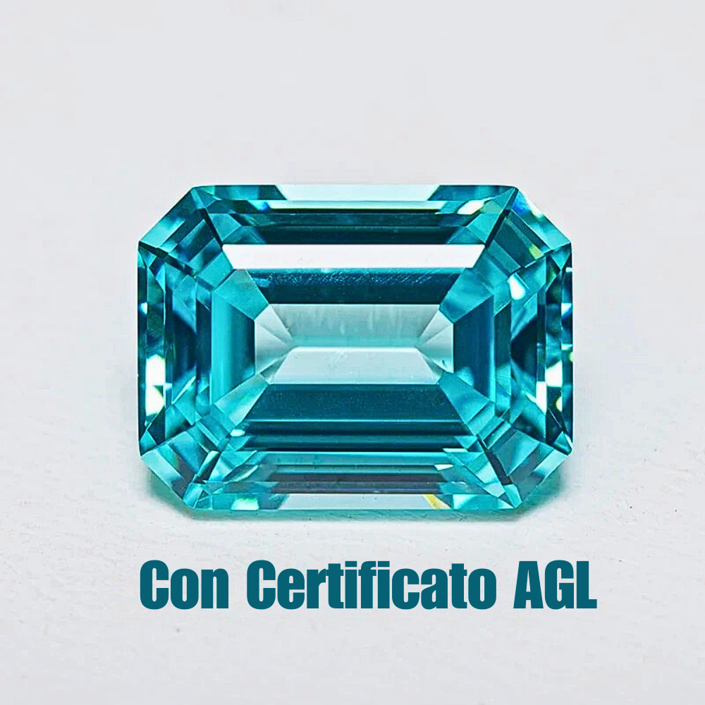 Tormalina Paraiba Lab Grown Taglio Smeraldo