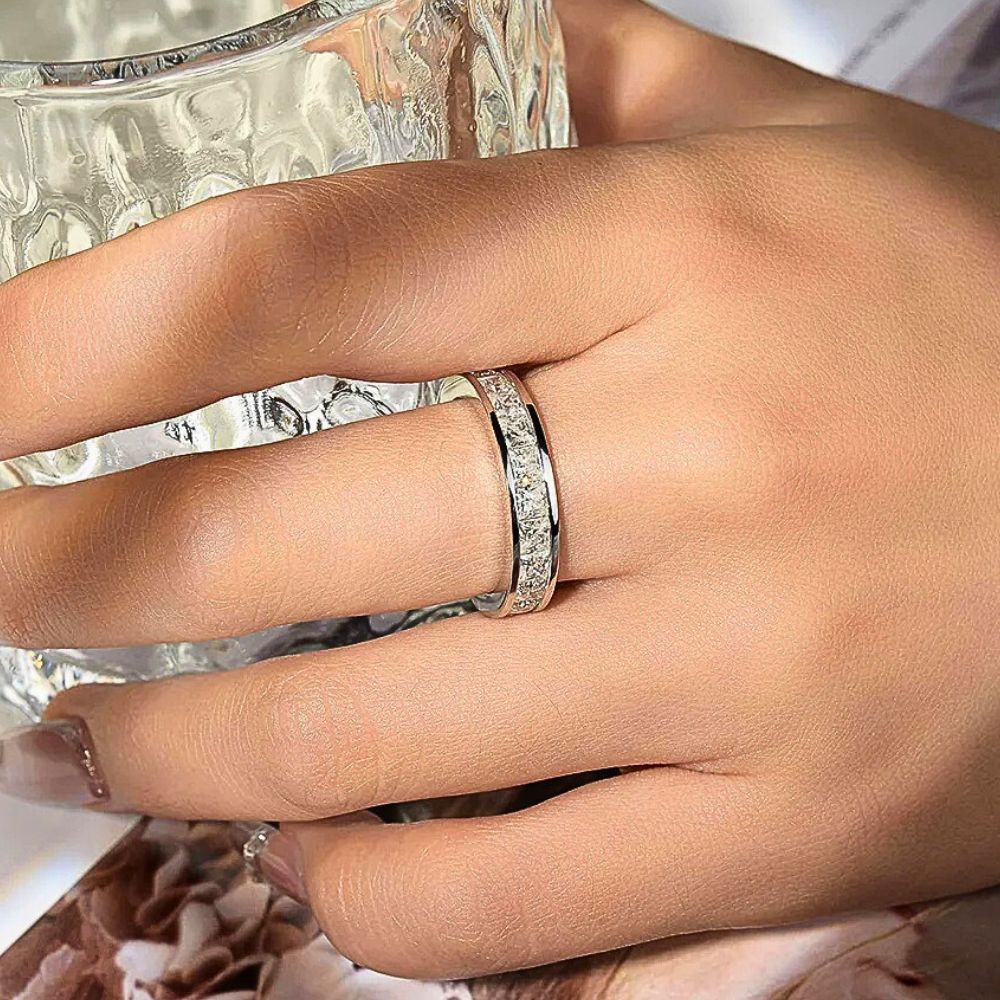 Mini Collezione di Fedine con Moissaniti Taglio Princess