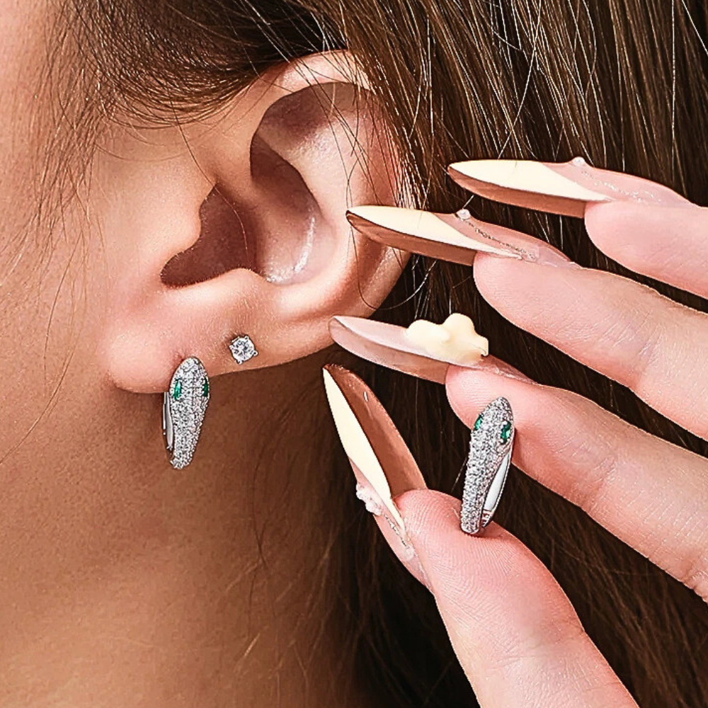 Orecchini a Serpente con Moissaniti