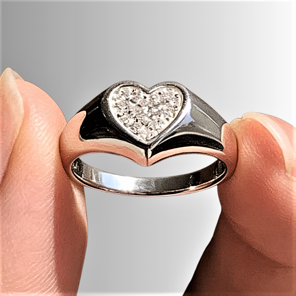 Fascetta a Cuore con Moissaniti Certificate