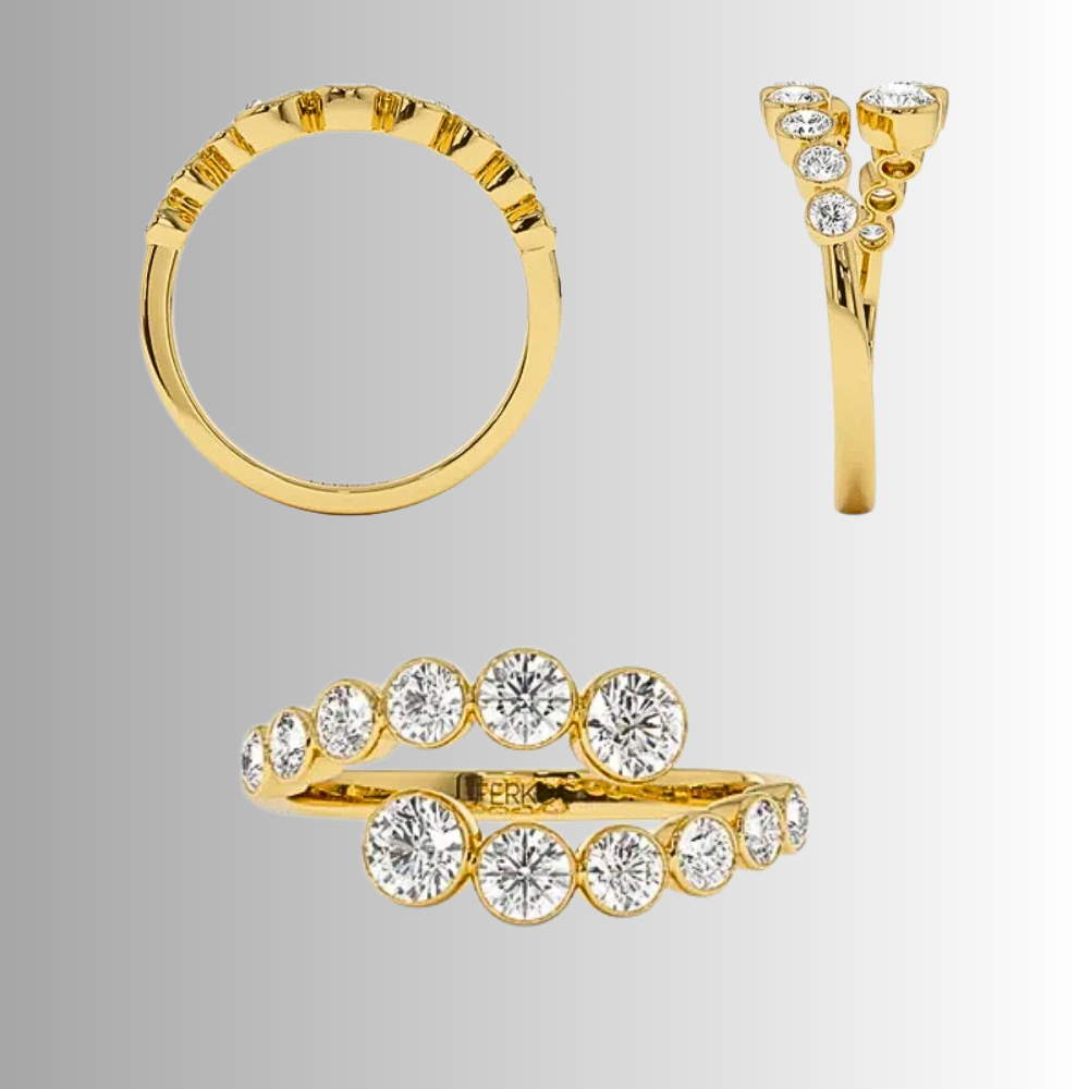 Anello Contrariè con Moissaniti  D Color per ct 1,56