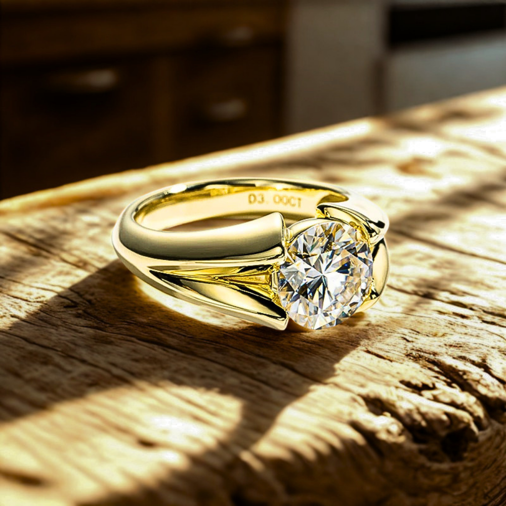 Solitario con Moissanite per ct 3,00