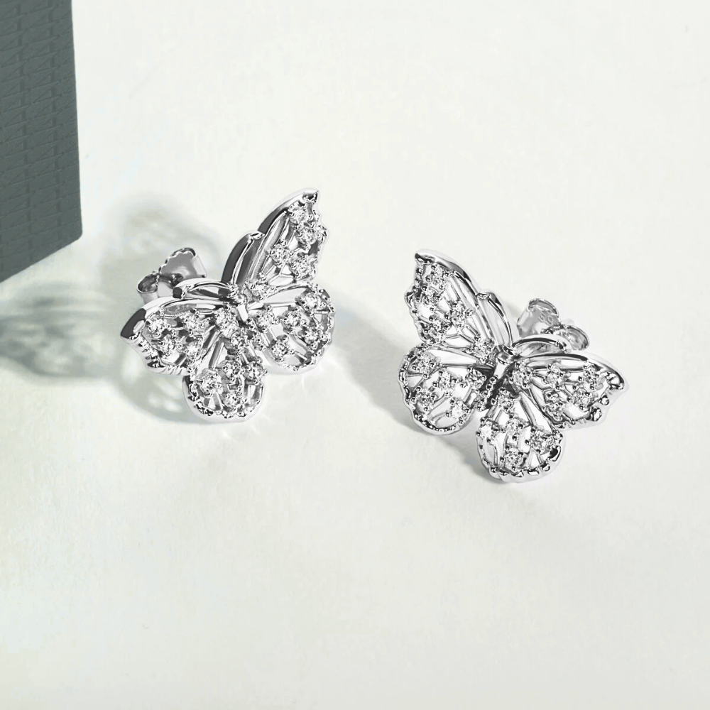Orecchini a Farfalla con Moissaniti per ct 0,68