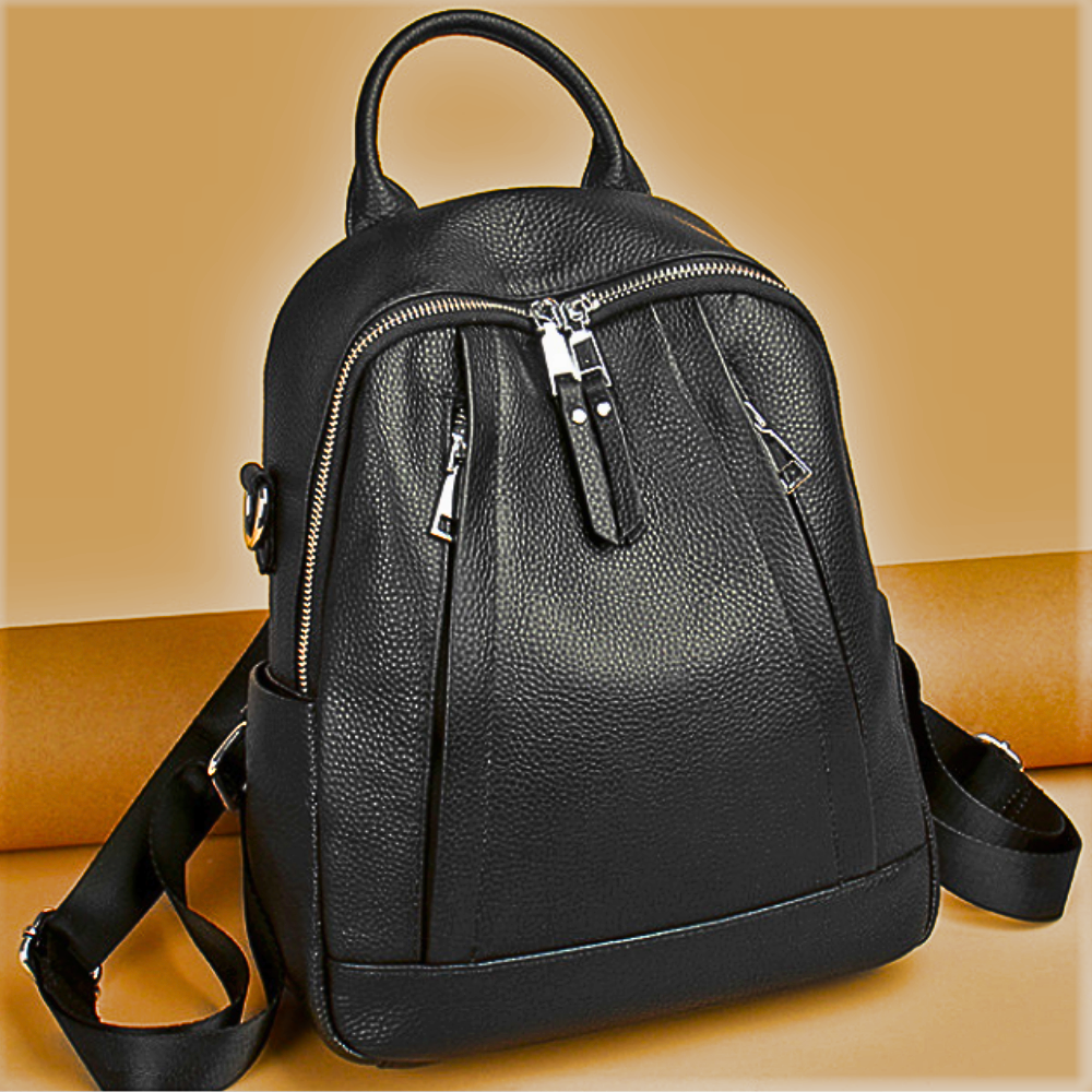Mochila de piel de becerro negra Suavidad y elegancia