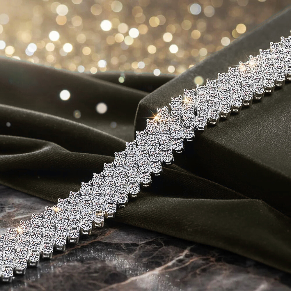 Bracciale a Tappeto con Moissaniti D Color