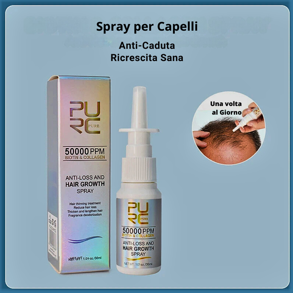Spray para el crecimiento del cabello con biotina y colágeno 
