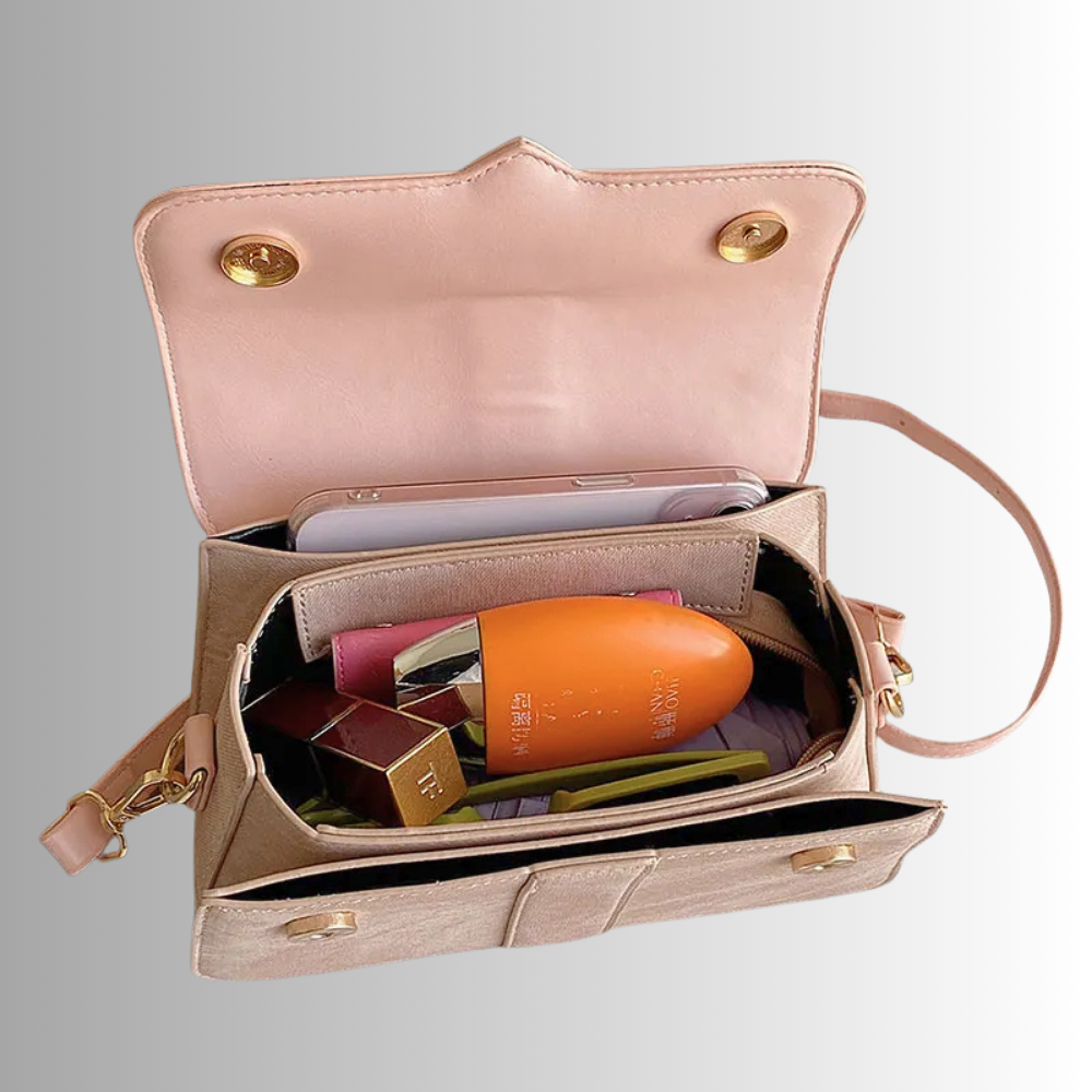 Mini Borsa a Due Tonalità in Similpelle