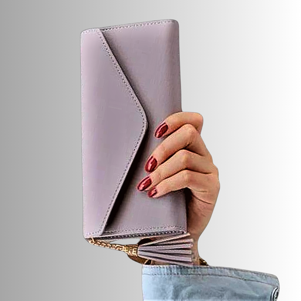 Portafoglio a Busta con Nappe e Cuori