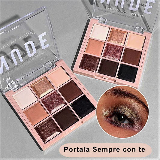 Palette Ombretti 9 Colori – Eleganza Naturale, Luce Sofisticata